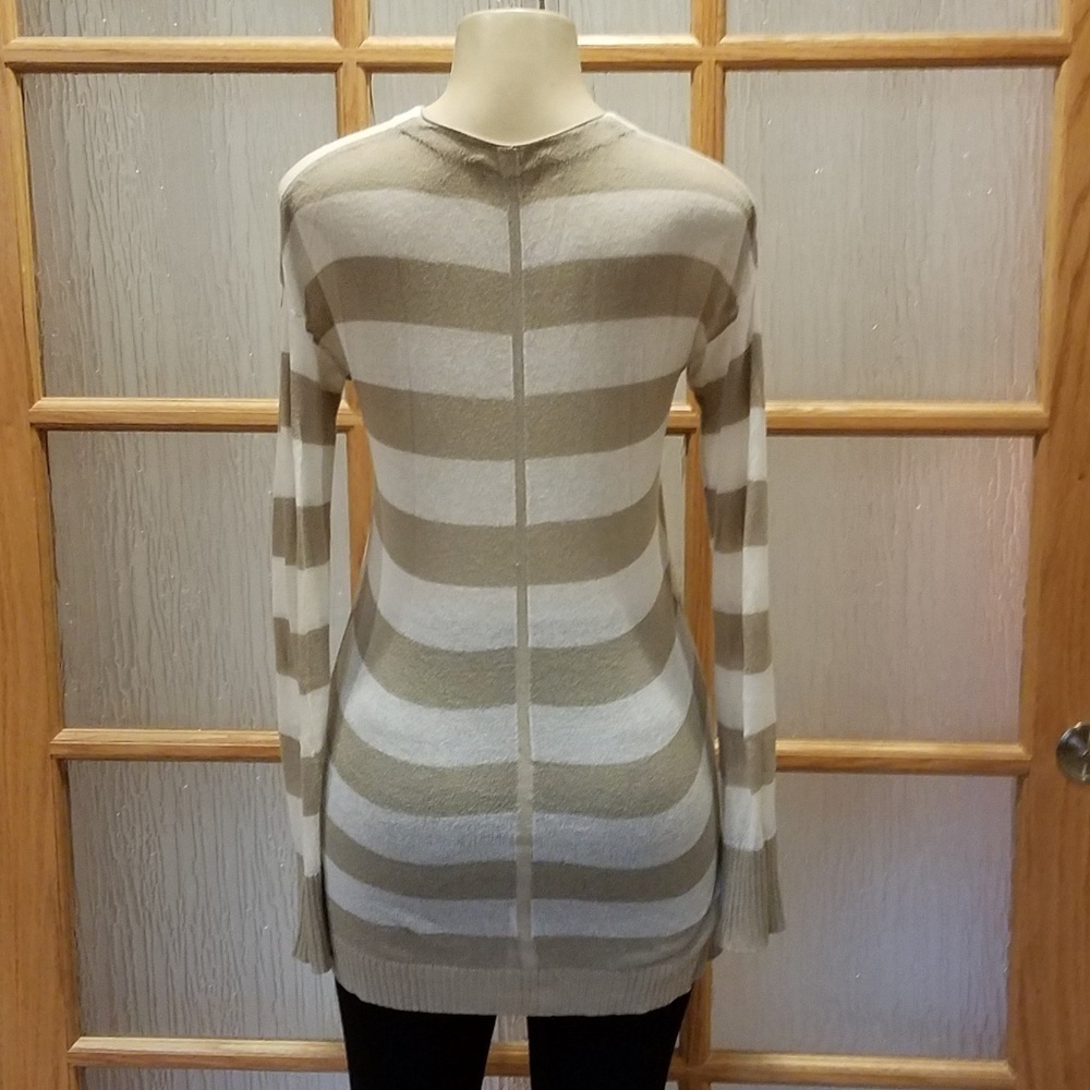 CASLON Striped Sheer Cotton Cardigan - Picture 3 of 6